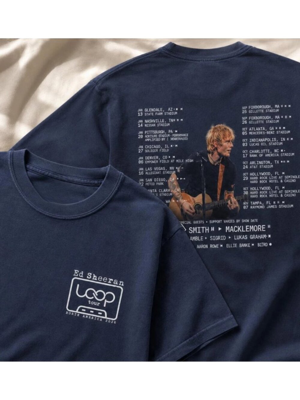 Ed Sheeran Loop Tour 2026 North America Concert Graphic Unisex T-Shirt